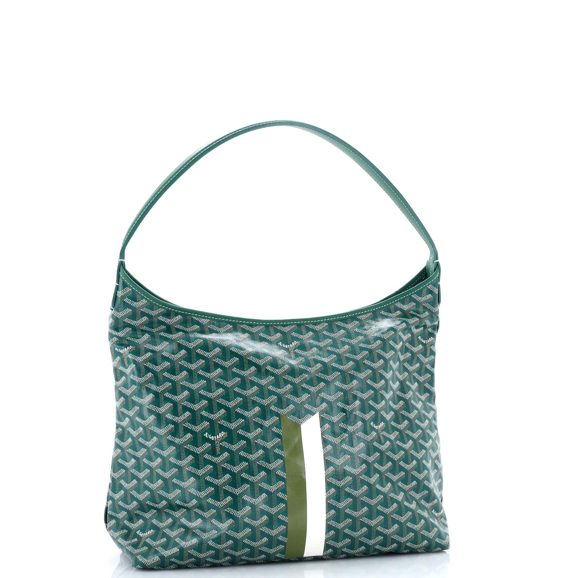 Pre-Owned Goyard Boheme Hobo Printed Coated Canvas, Alternate, color, Green