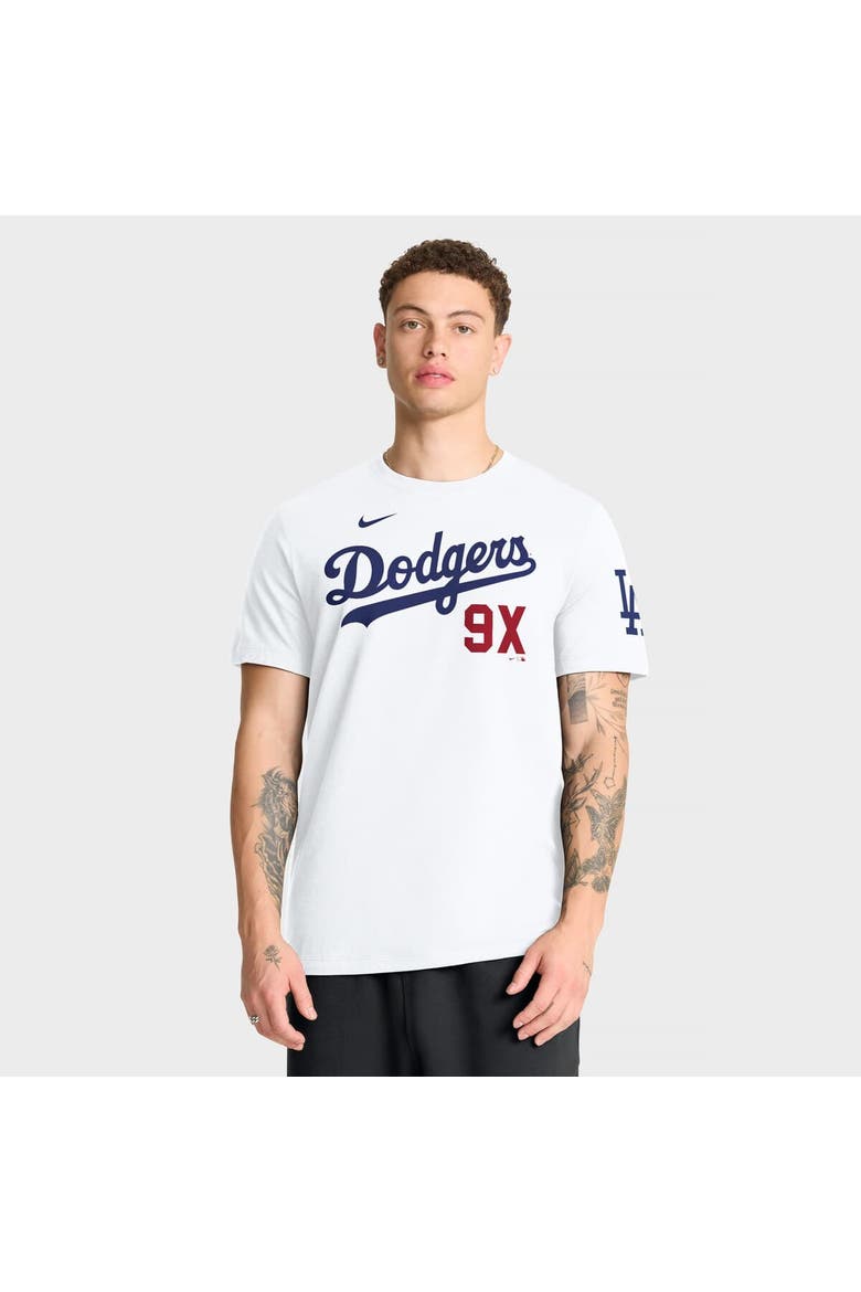 Men's Nike White Los Angeles Dodgers 9X Champs T-Shirt (Men