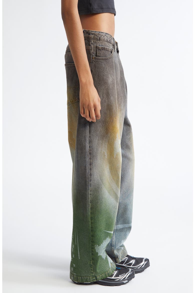 Baggy Wide Leg Jeans, Alternate, color, FOSSIL