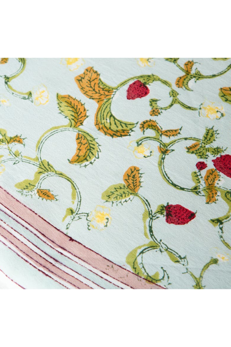 Fraises des Bois Tablecloth, Alternate, color, Blue 71" x 142"