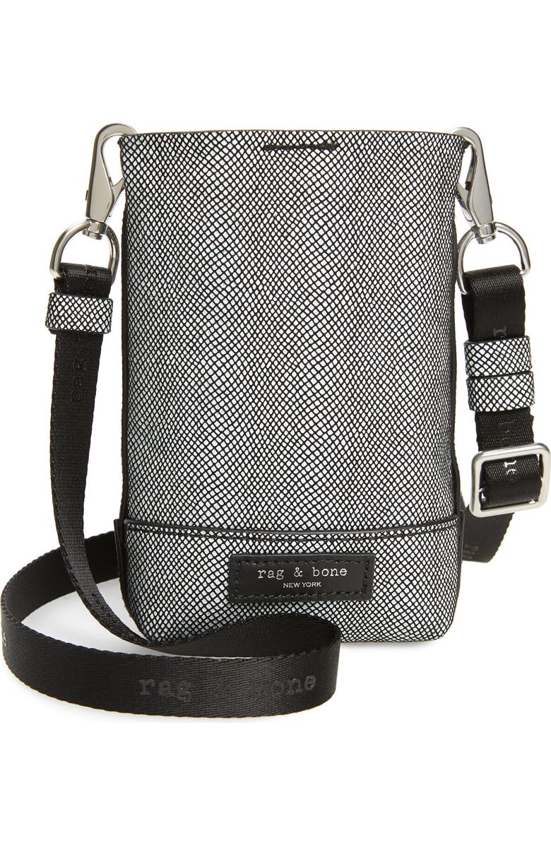 rag & bone Walker Snake Embossed Leather Crossbody Bag, Main, color,