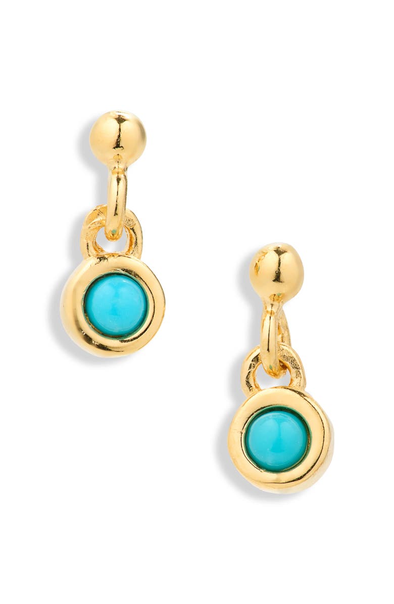 Madewell Demi-Fine Turquoise Drop Earrings, Main, color, Turquoise Multi