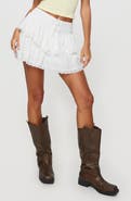 Princess Polly Capshaw Tiered Lace Trim Miniskirt