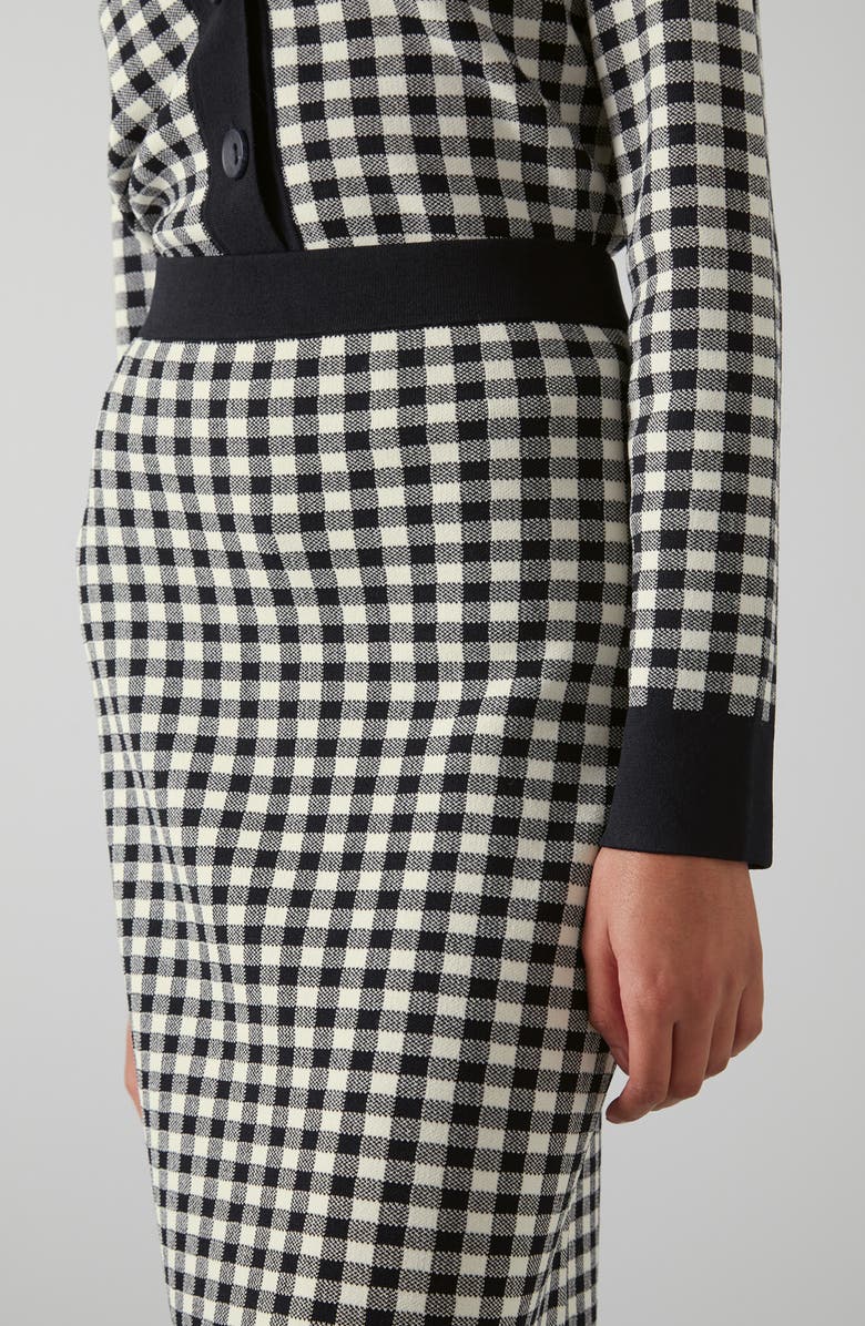 LK Bennett Lea Check Skirt, Alternate, color, Mul-Blue Check