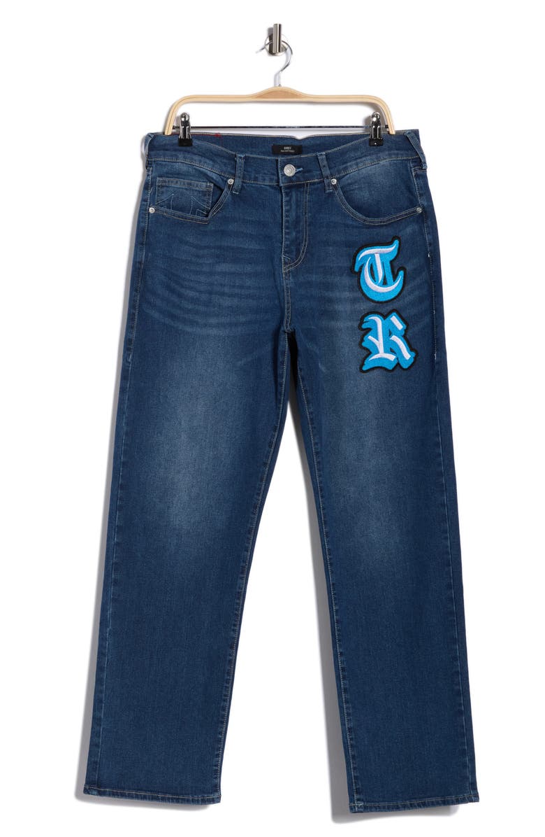 True Religion Bobby Appliqué Baggy Jeans, Alternate, color, Medium Blaze