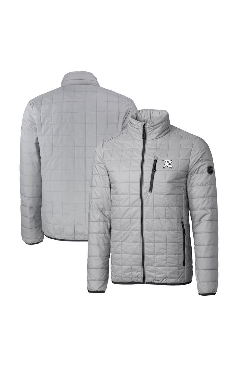 Cutter & Buck Men's Cutter & Buck Gray Richmond Flying Squirrels Rainier PrimaLoft Big & Tall Eco Insulated Full-Zip Puffer Jacket, Main, color, 