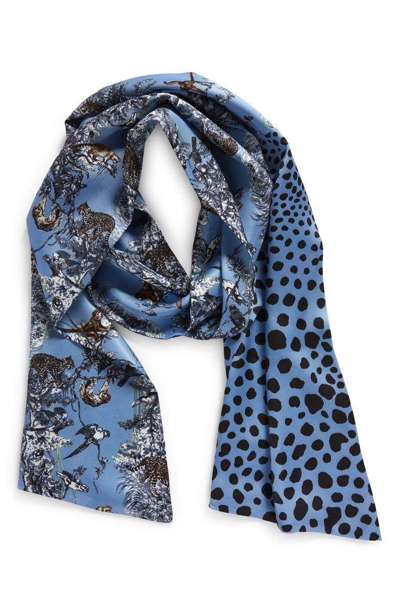 Tasha Floral Skinny Scarf, Alternate, color, 