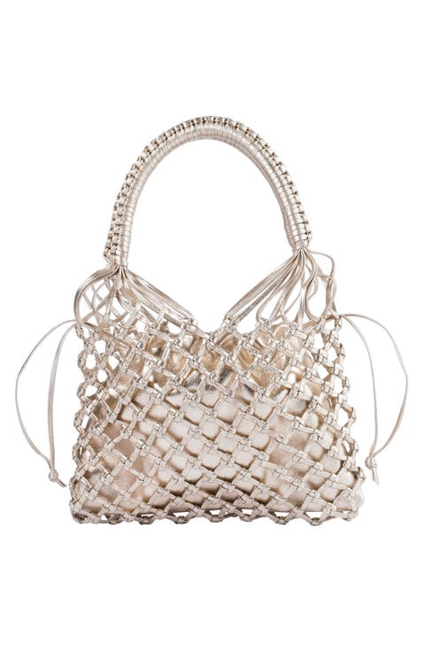 La Red Mini Mesh Bag In Leather