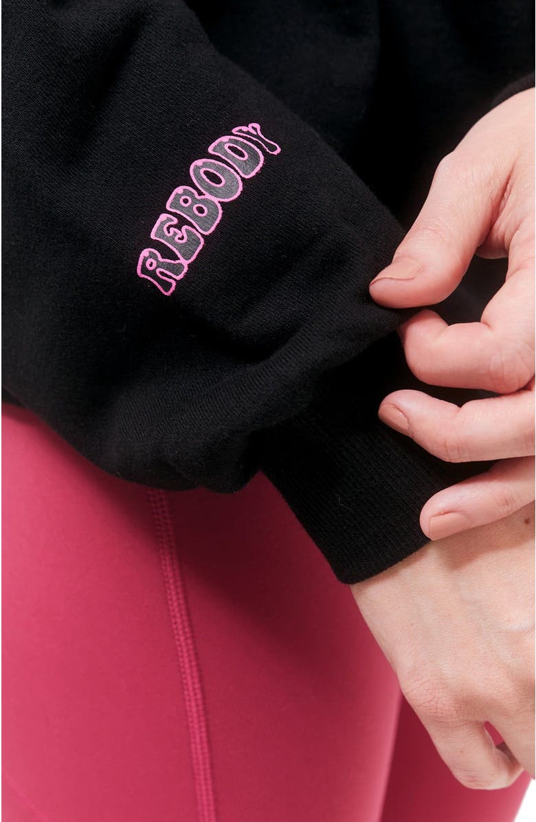 Rebody Active Infinite Passions Sweatshirt, Alternate, color, Metropolis Black/Fuschia