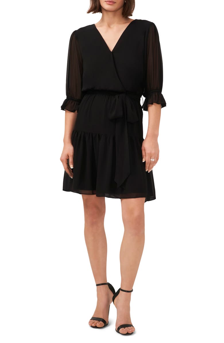 Halogen<sup>®</sup> Surplice Faux Wrap Dress, Main, color, 