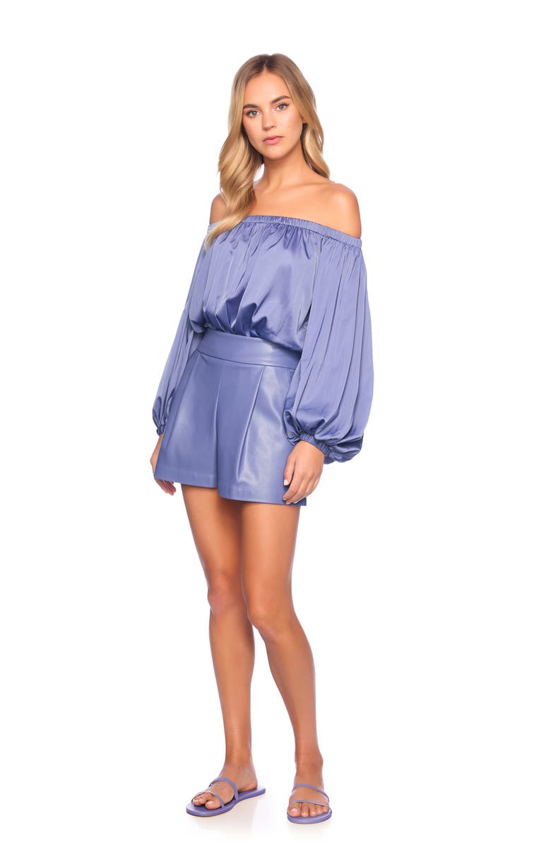 Susana Monaco Faux Leather Shorts, Alternate, color,