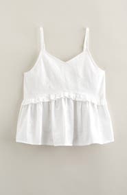Treasure & Bond Kids' Floral Embroidered Cotton Camisole