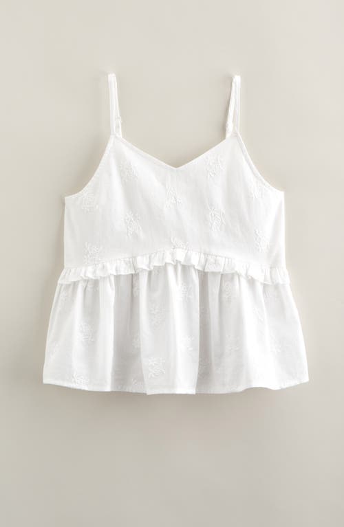 Treasure & Bond Kids' Floral Embroidered Cotton Camisole