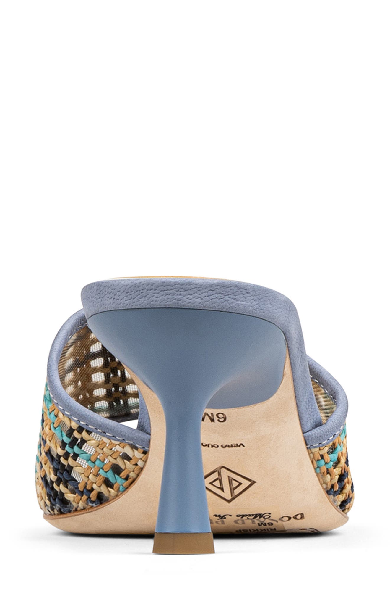 Donald Pliner Raffia Slide Sandal, Alternate, color, Navy Multi