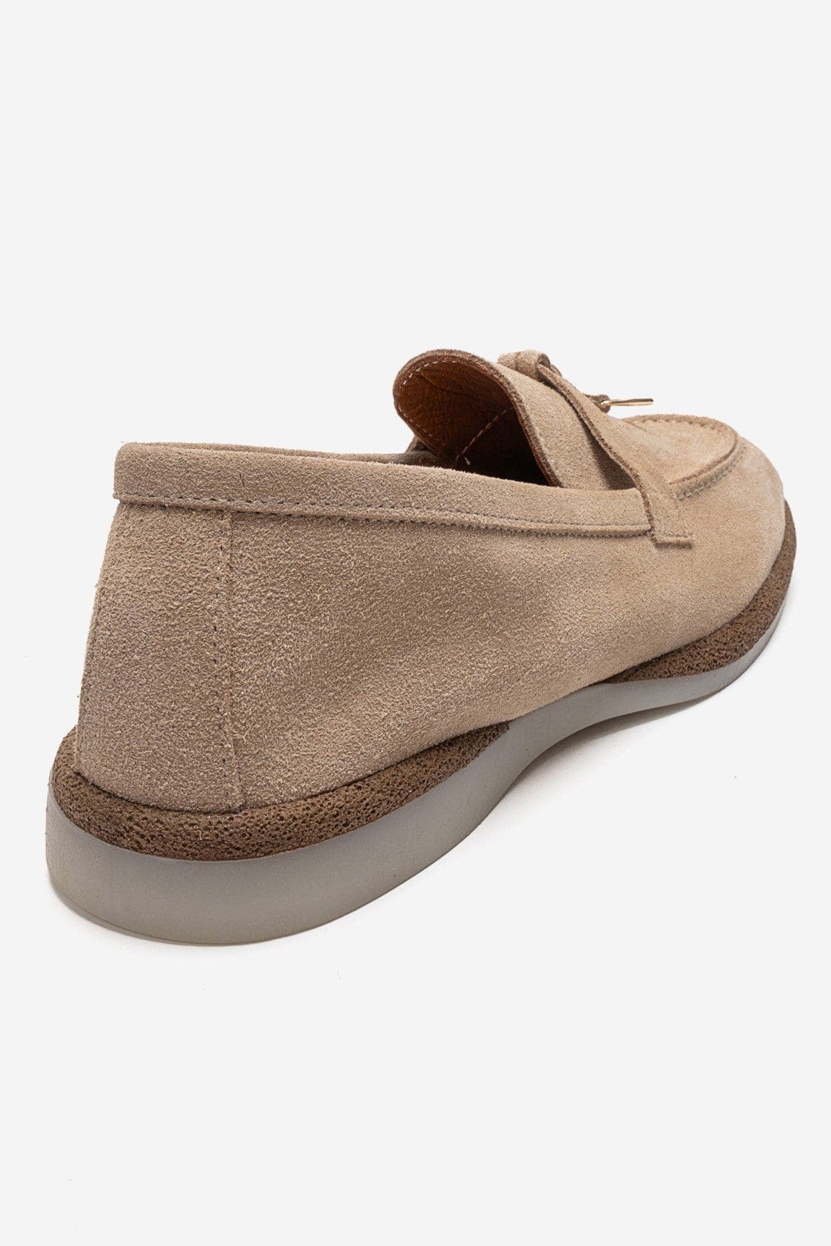 Ilvena Leather Loafer, Alternate, color, Beige Suede