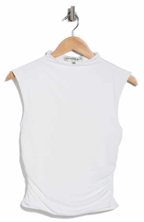 Madden Girl Funnel Neck Cap Sleeve Top