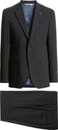 Jack Victor Stacie Trim Fit Solid Black Wool Suit