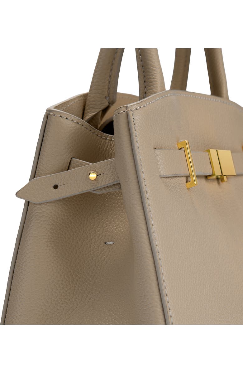 DeMellier The Small Hudson Leather Tote, Alternate, color, Light Taupe