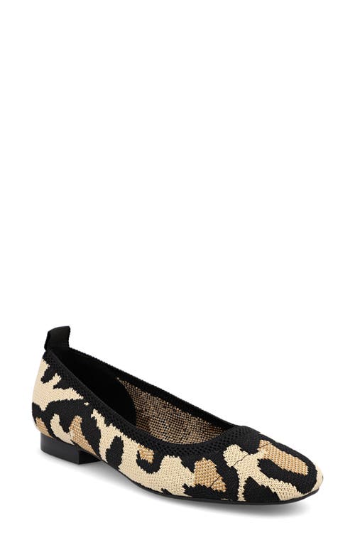 Shop Mia Raisa Stretch Knit Flat In New Leopard