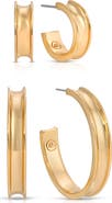 Ettika Groove Set of 2 Hoop Earrings