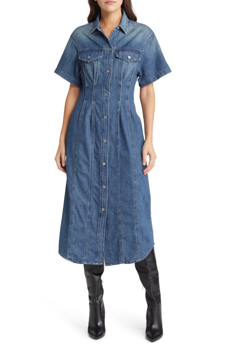 Enzo Denim Shirtdress, Main, color, SIESTA