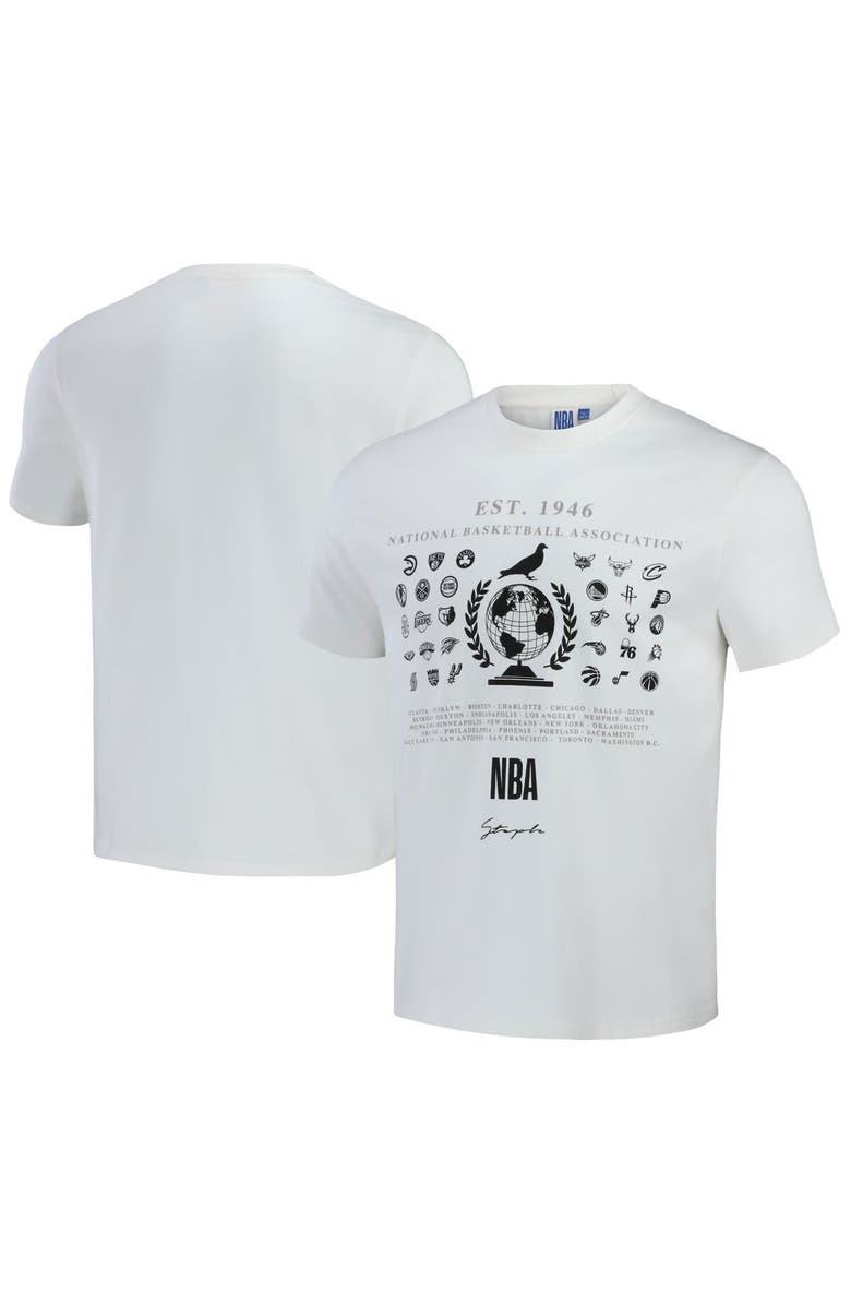 STAPLE Men's NBA x Staple Cream All Teams Origins T-Shirt, Alternate, color, 
