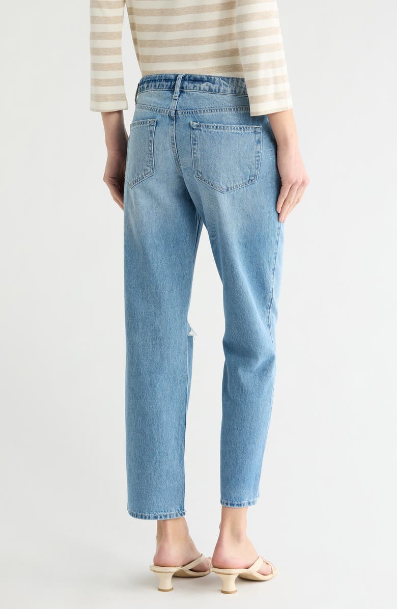 L'AGENCE Nevia Low Rise Slouch Straight Leg Jeans, Alternate, color, Zion Destruct