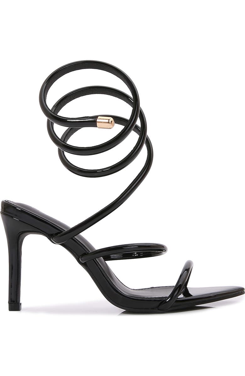BERNESS Ankle Wrap Sandal, Alternate, color, Black