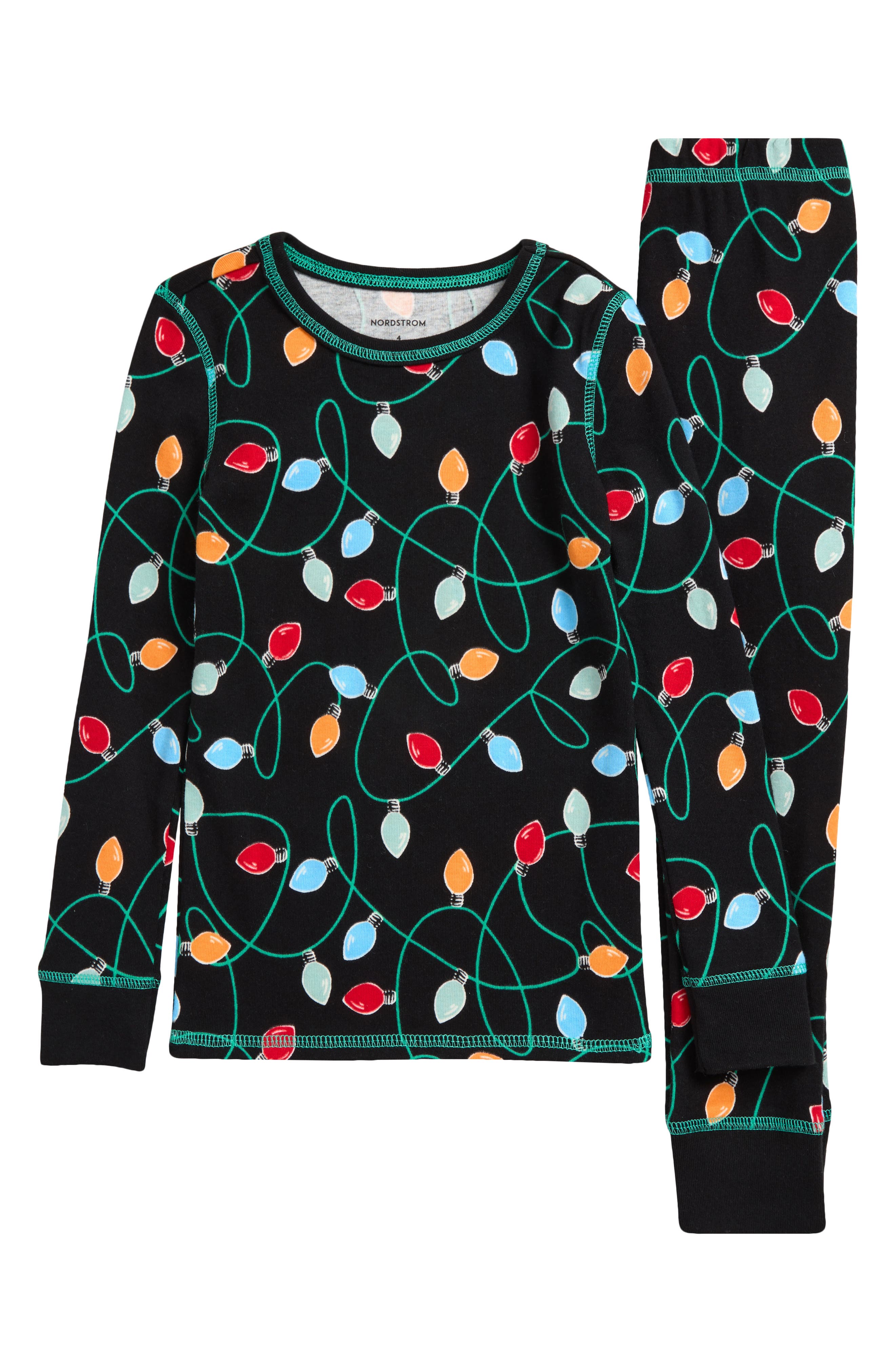 Nordstrom Kids' Glow in the Dark Fitted Two-Piece Pajamas