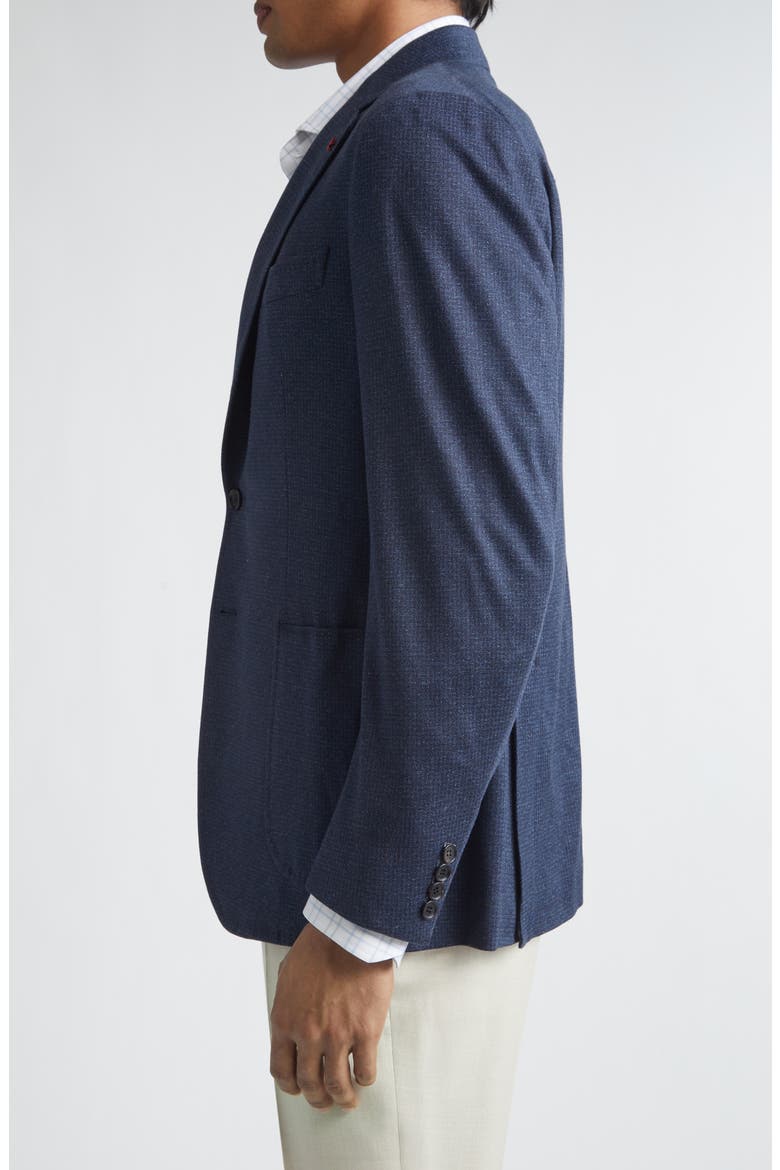 Check Silk & Cotton Sport Coat, Alternate, color, NAVY 810