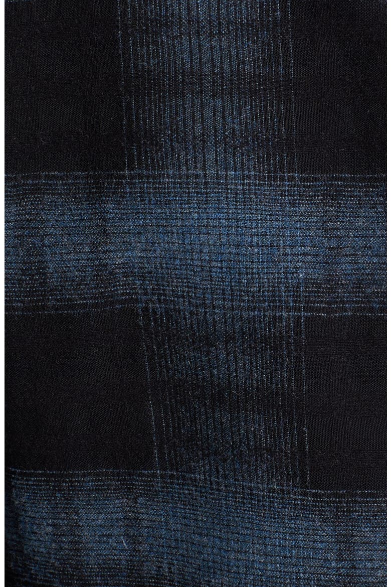 Plaid Smoking Jacket, Alternate, color, BLACK AND BLUE PLAID