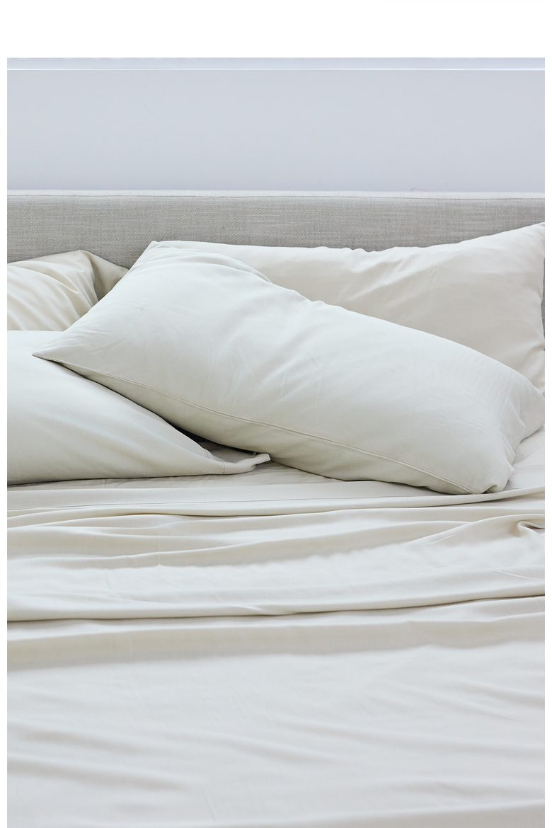Performance Linen Blend Pillowcases, Alternate, color, Natural