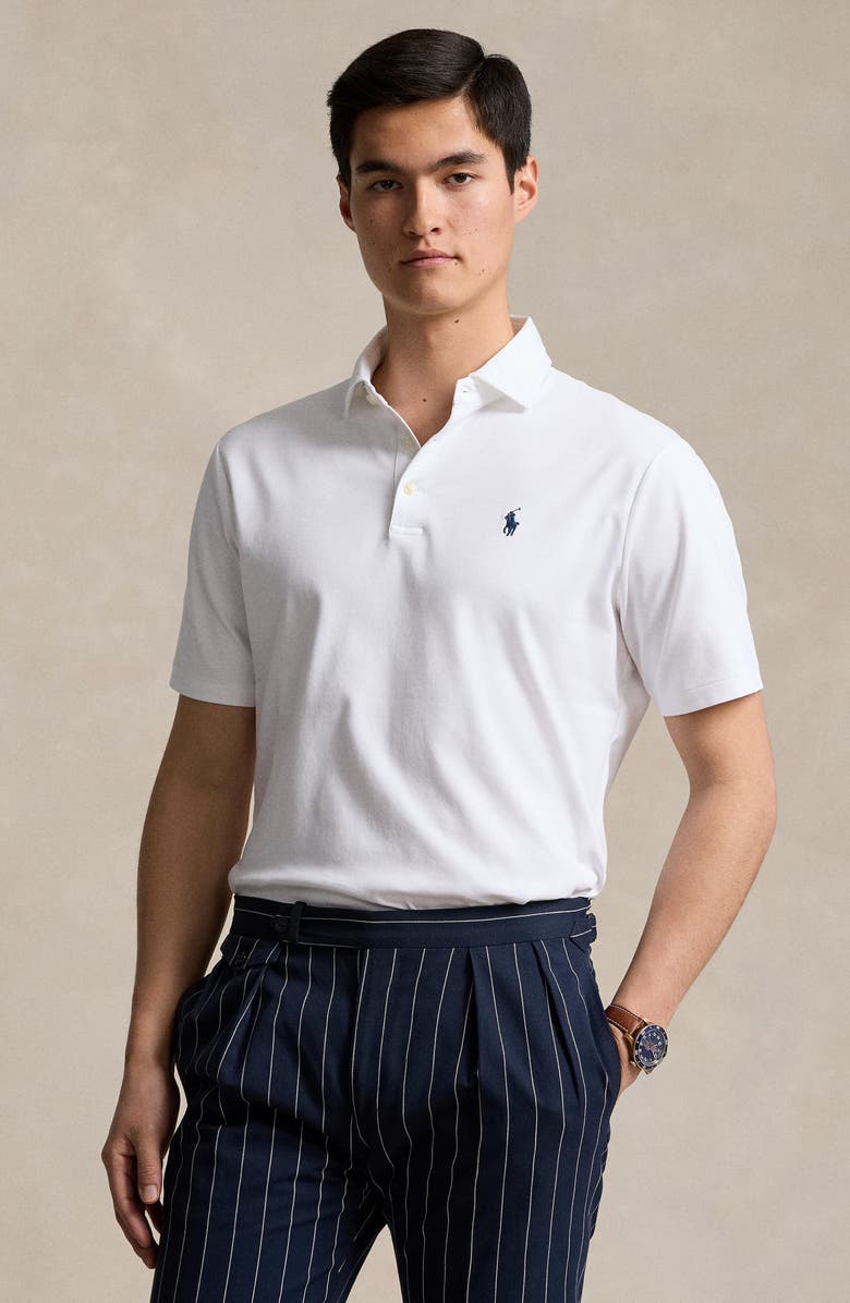 Polo Ralph Lauren Classic Fit Solid White Cotton Polo, Alternate, color, 