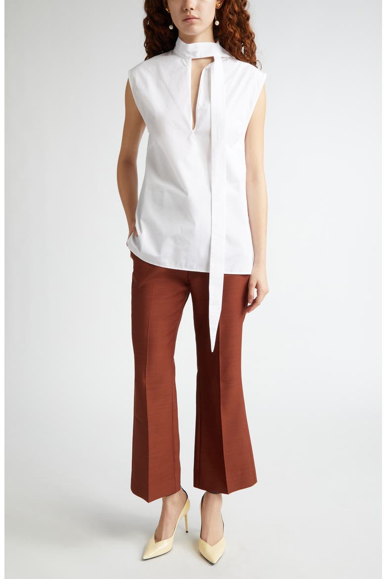 Organic Cotton Scarf Top, Alternate, color, WHITE