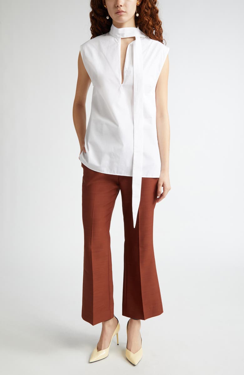 BITE Studios Organic Cotton Scarf Top, Alternate, color, White