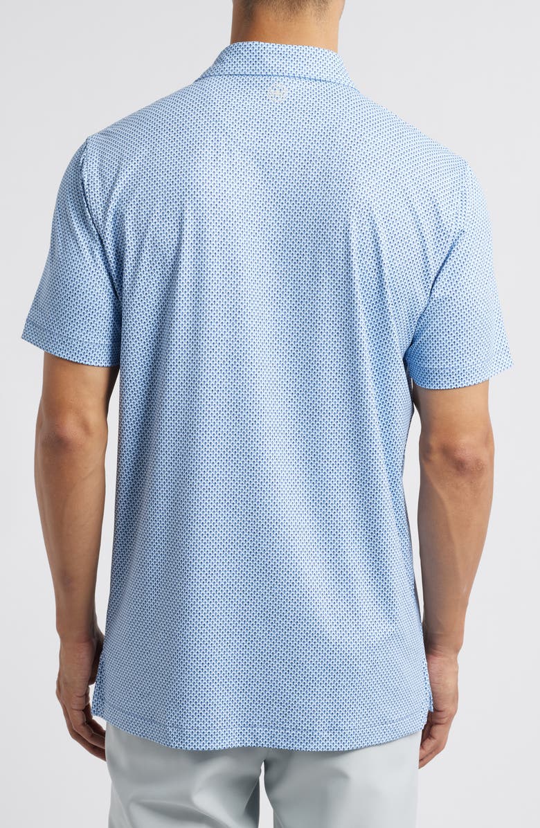 Crown Crafted Geo Print Performance Jersey Polo