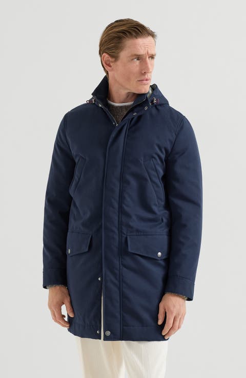 Water-resistant microfiber parka with Thermore® padding and detachable hood