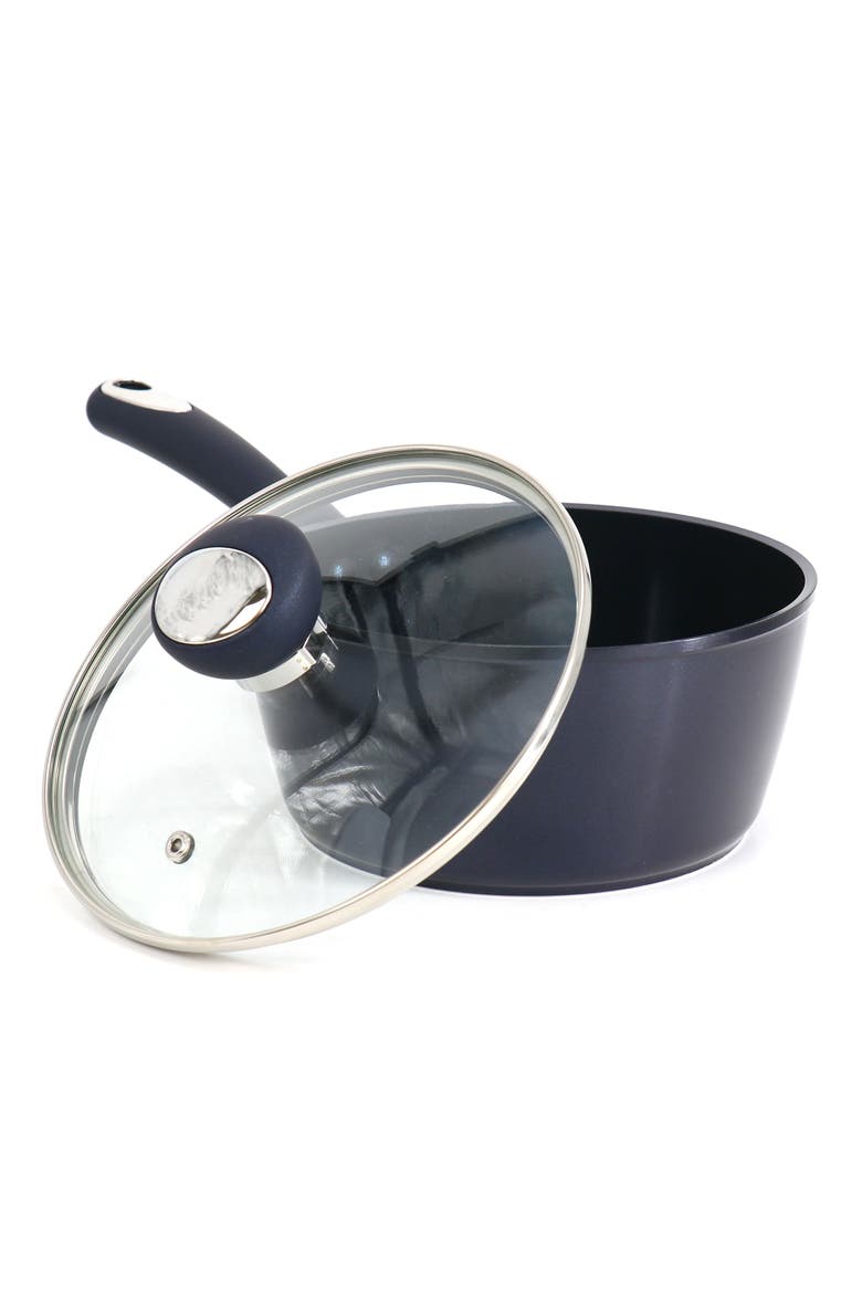 Hawke 1.9 Quart Ceramic Nonstick Aluminum Saucepan with Lid, Alternate, color, Blue