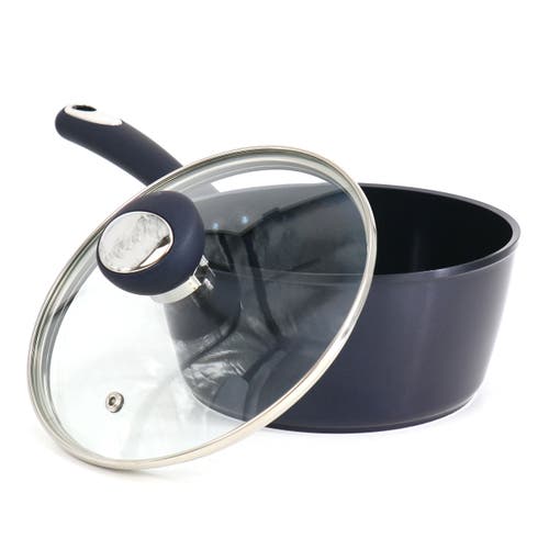 Oster Hawke 1.9 Quart Ceramic Nonstick Aluminum Saucepan With Lid In Black