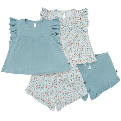 Modern Moments™ By Gerber Flutter Sleeve Top And Shorts Set In Lt Sky Vine Floral