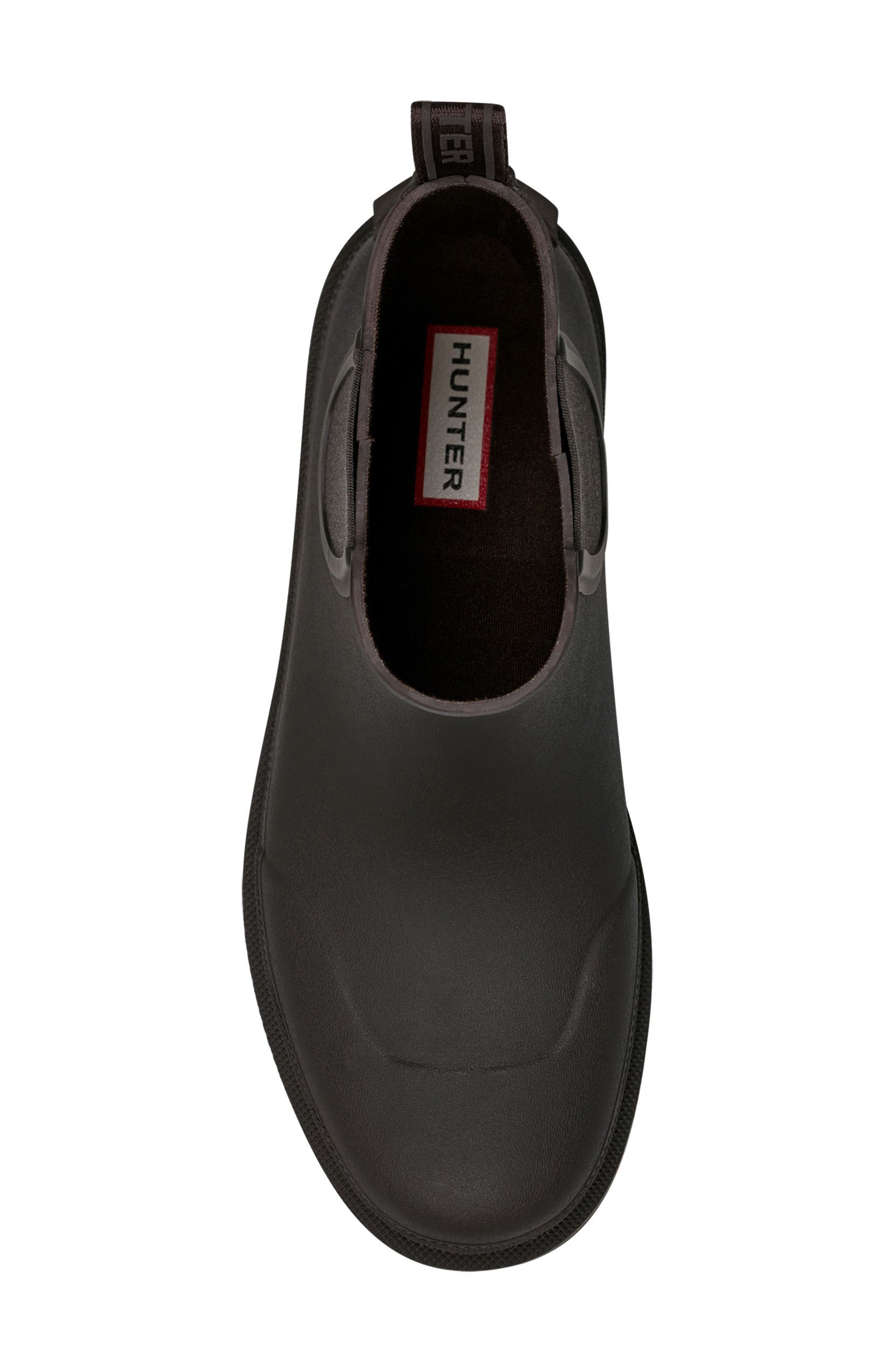 Hunter Orford Insulated Waterproof Chelsea Boot, Alternate, color, Dark Brown