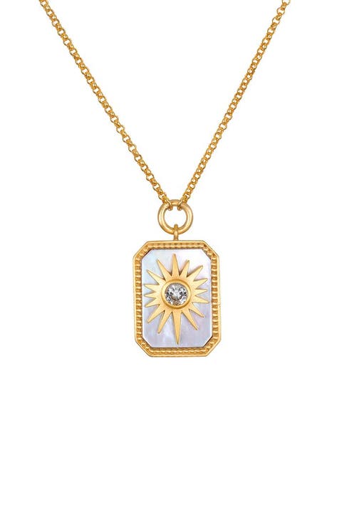 Returning Light Mother of Pearl Sun Necklace