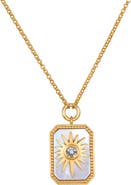 Satya Jewelry Returning Light Mother of Pearl Sun Necklace