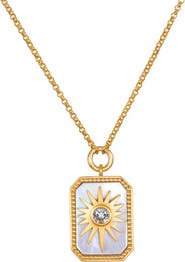 Satya Jewelry Returning Light Mother of Pearl Sun Necklace