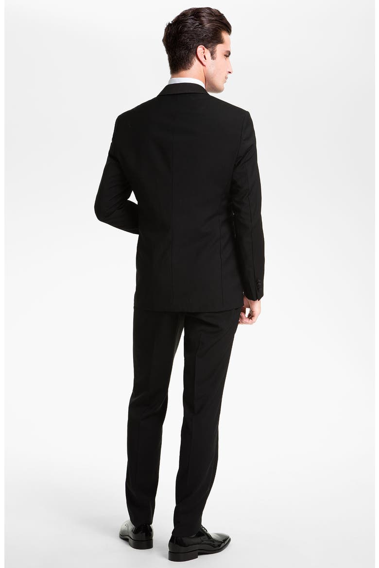 'Sky Gala' Shawl Lapel Tuxedo, Alternate, color, BLACK