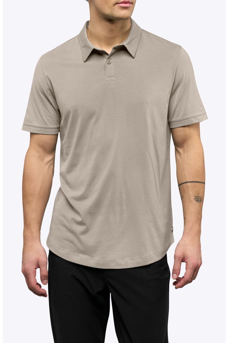 Trim Fit Cotton Blend Polo, Main, color, PURE CASHMERE
