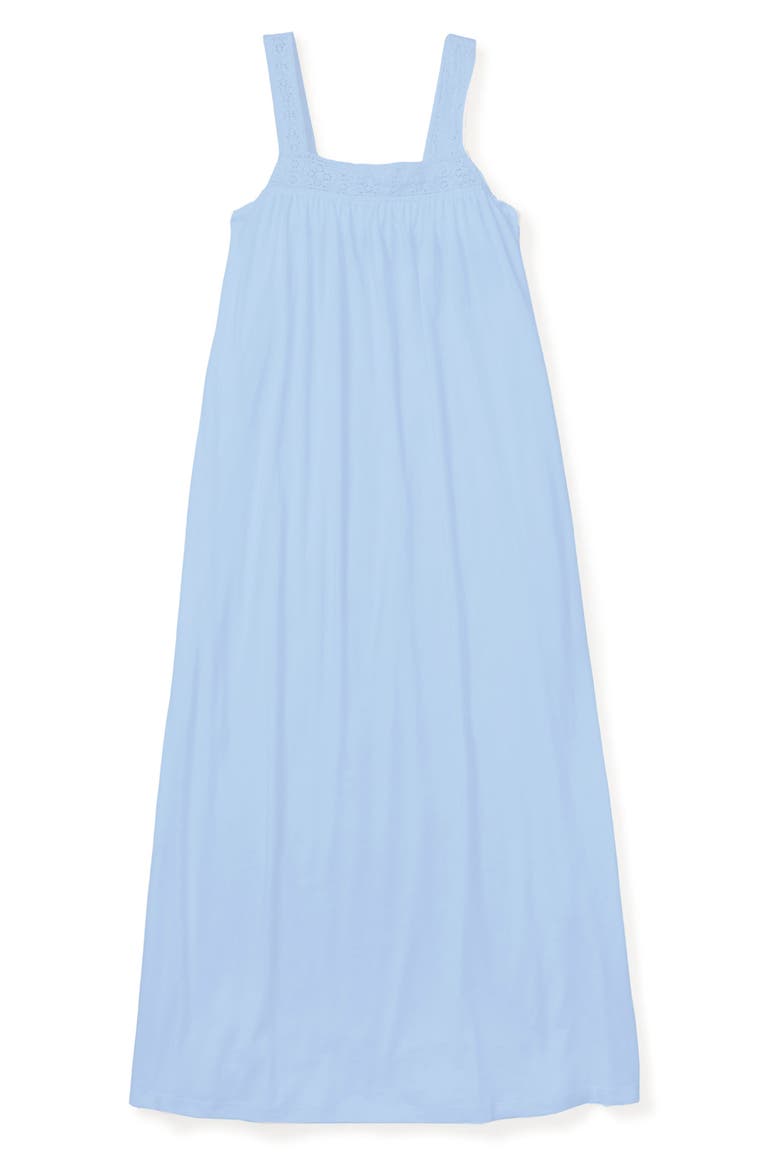 Camille Luxe Pima Cotton Nightgown, Alternate, color, BLUE