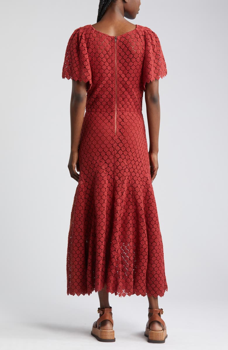 THE GREAT. The Harmony Cotton Lace Dress, Alternate, color, 