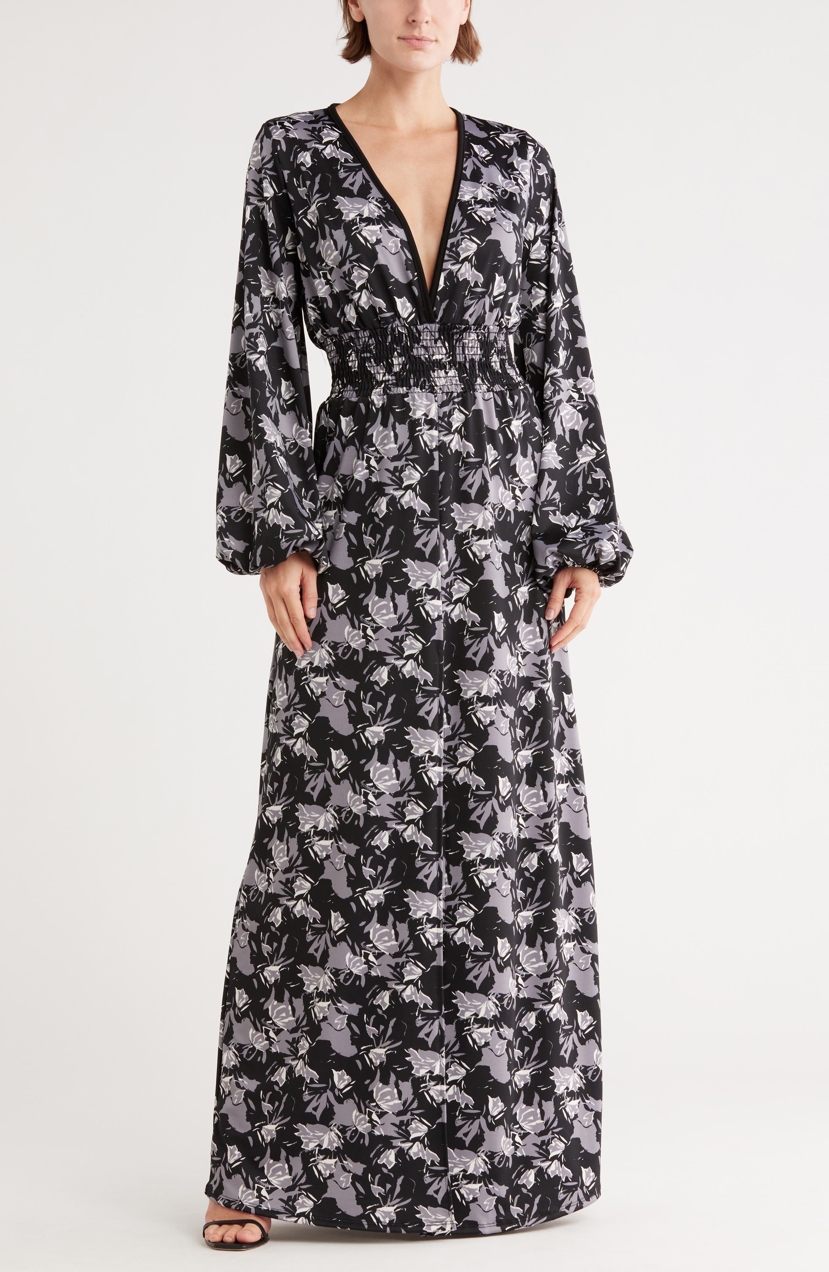 GO COUTURE Long Sleeve Maxi Dress