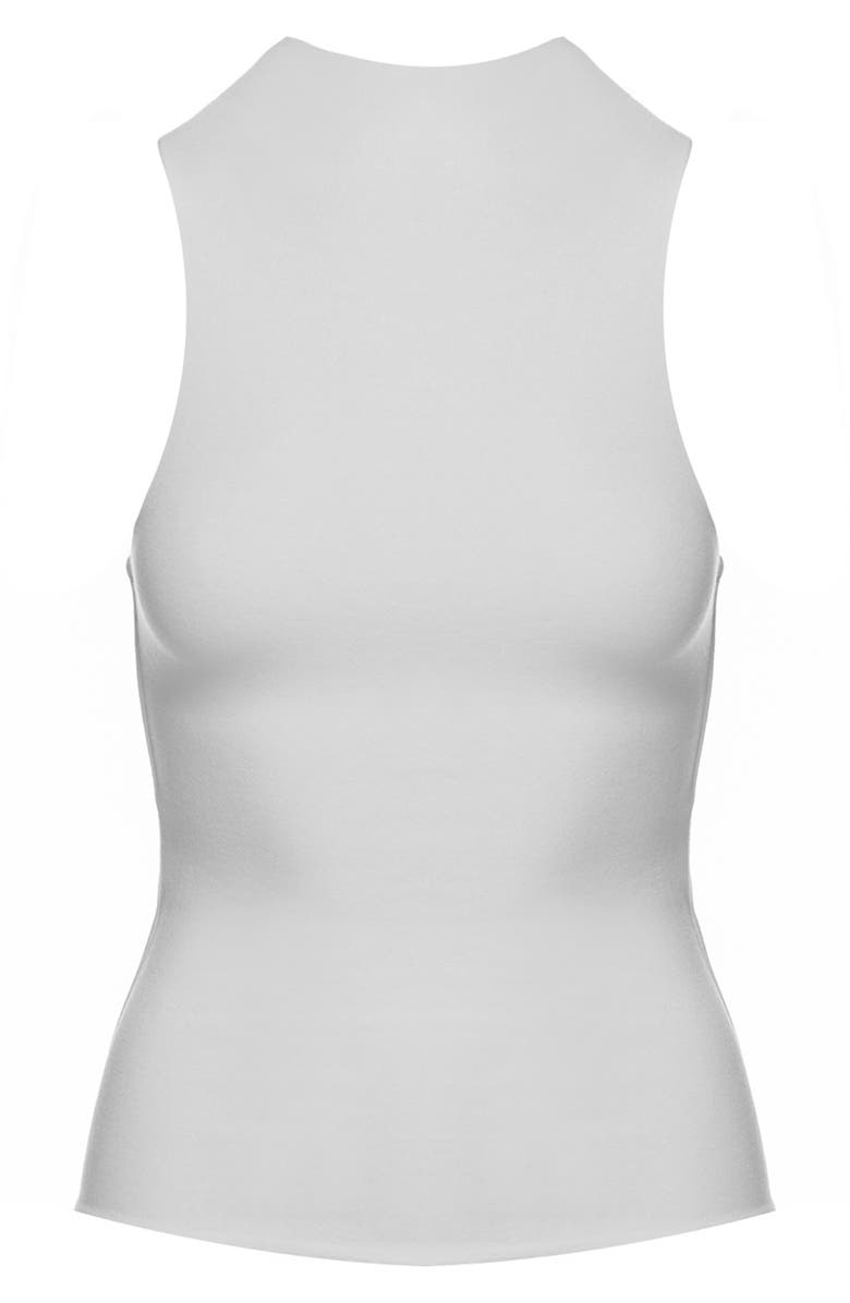 Naked Wardrobe Sleeveless Mock Neck Top, Alternate, color, White